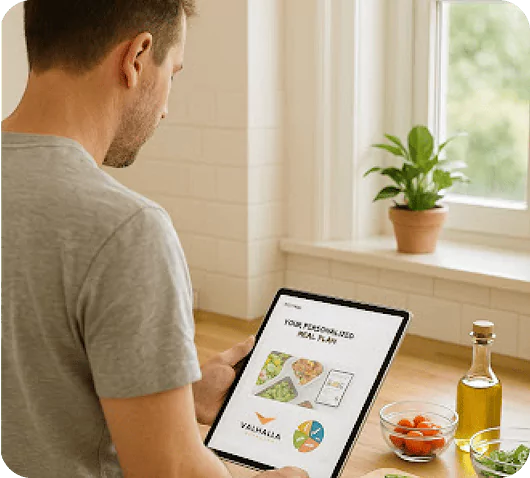 Man with tablet